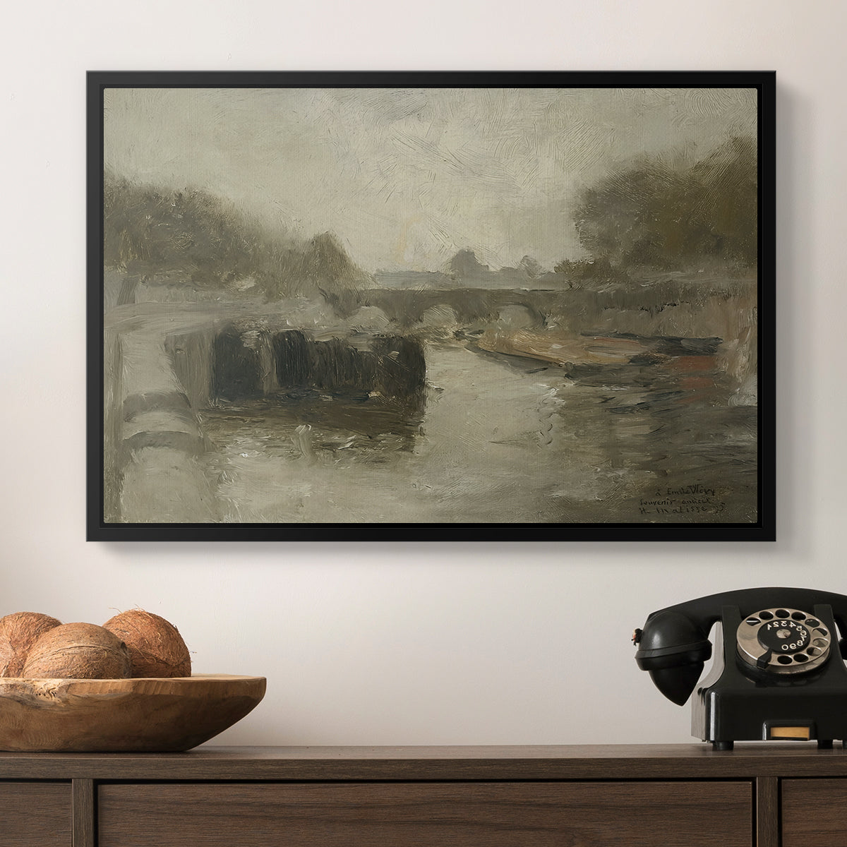 The Bridge (Le pont), 1895 - Floater Framed Canvas Print