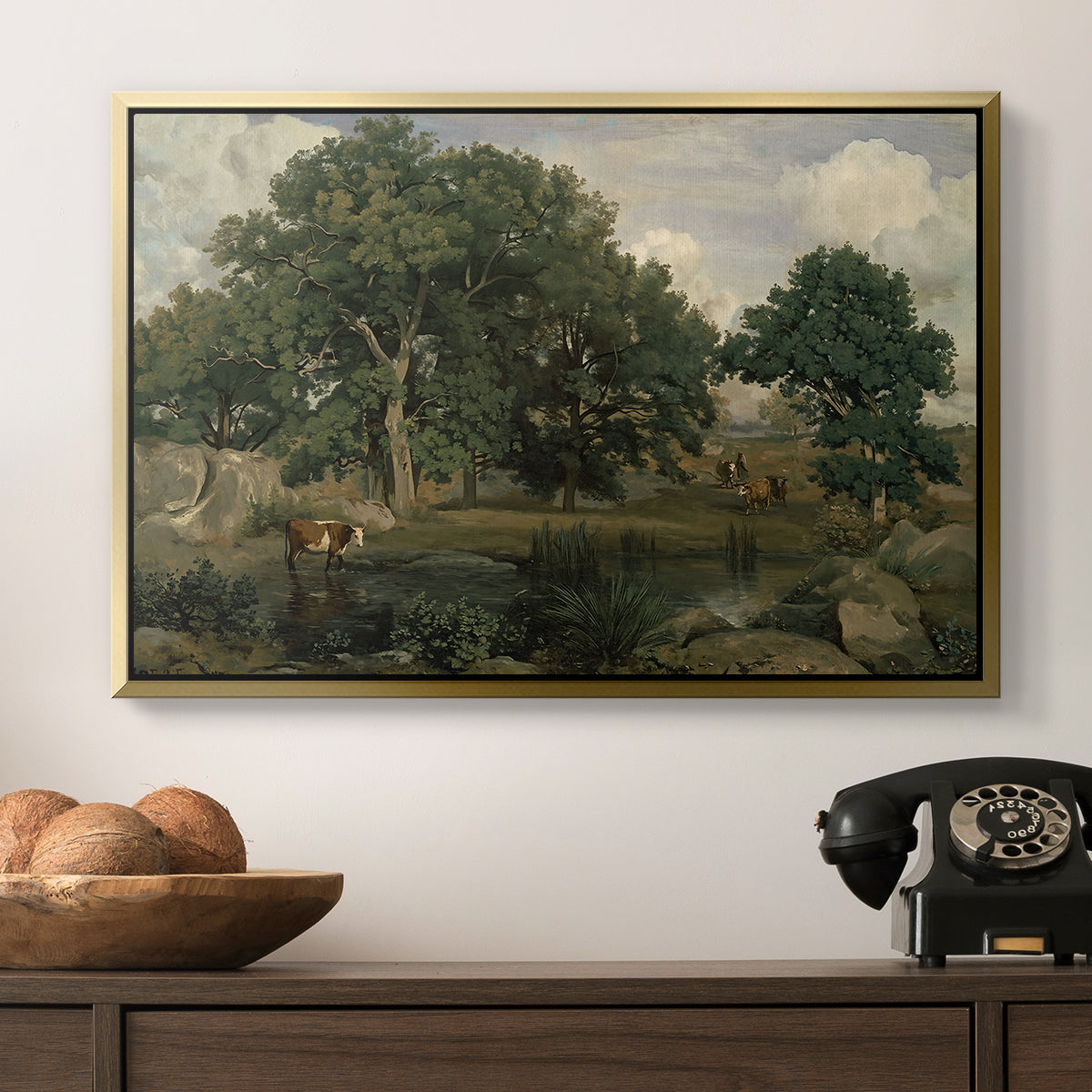 Forest of Fontainebleau, 1846 - Floater Framed Canvas Print