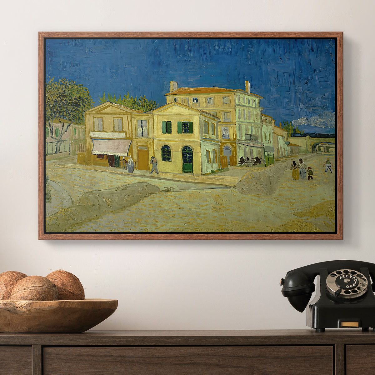 The Yellow House (The Street), 1888 - Floater Framed Canvas Print