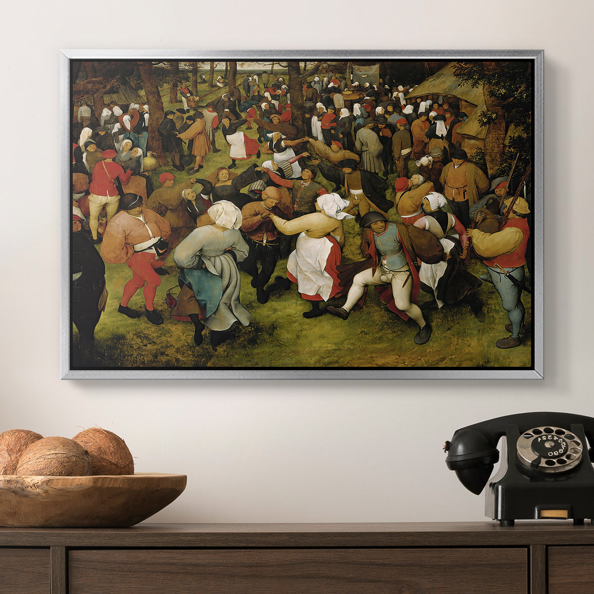 The Wedding Dance, c. 1566 - Floater Framed Canvas Print