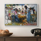 Net Menders in Valencia, 1909 - Floater Framed Canvas Print