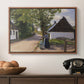 Danish Village Street with Woman and Milkman, 1880 - Floater Framed Canvas Print
