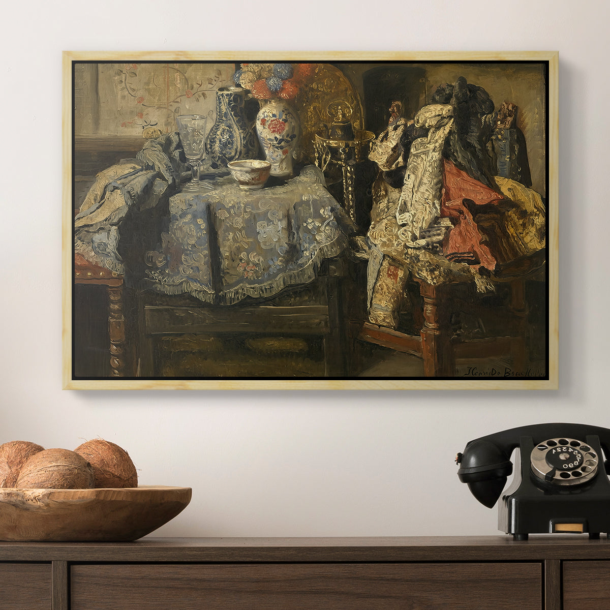Still Life Requisites, 1885 - Floater Framed Canvas Print