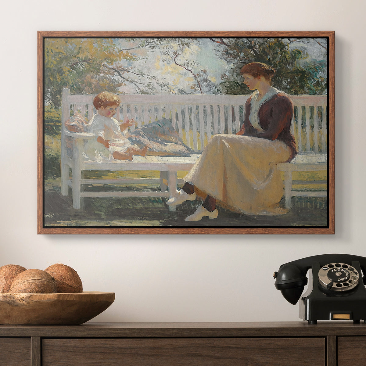 Eleanor and Benny, 1916 - Floater Framed Canvas Print