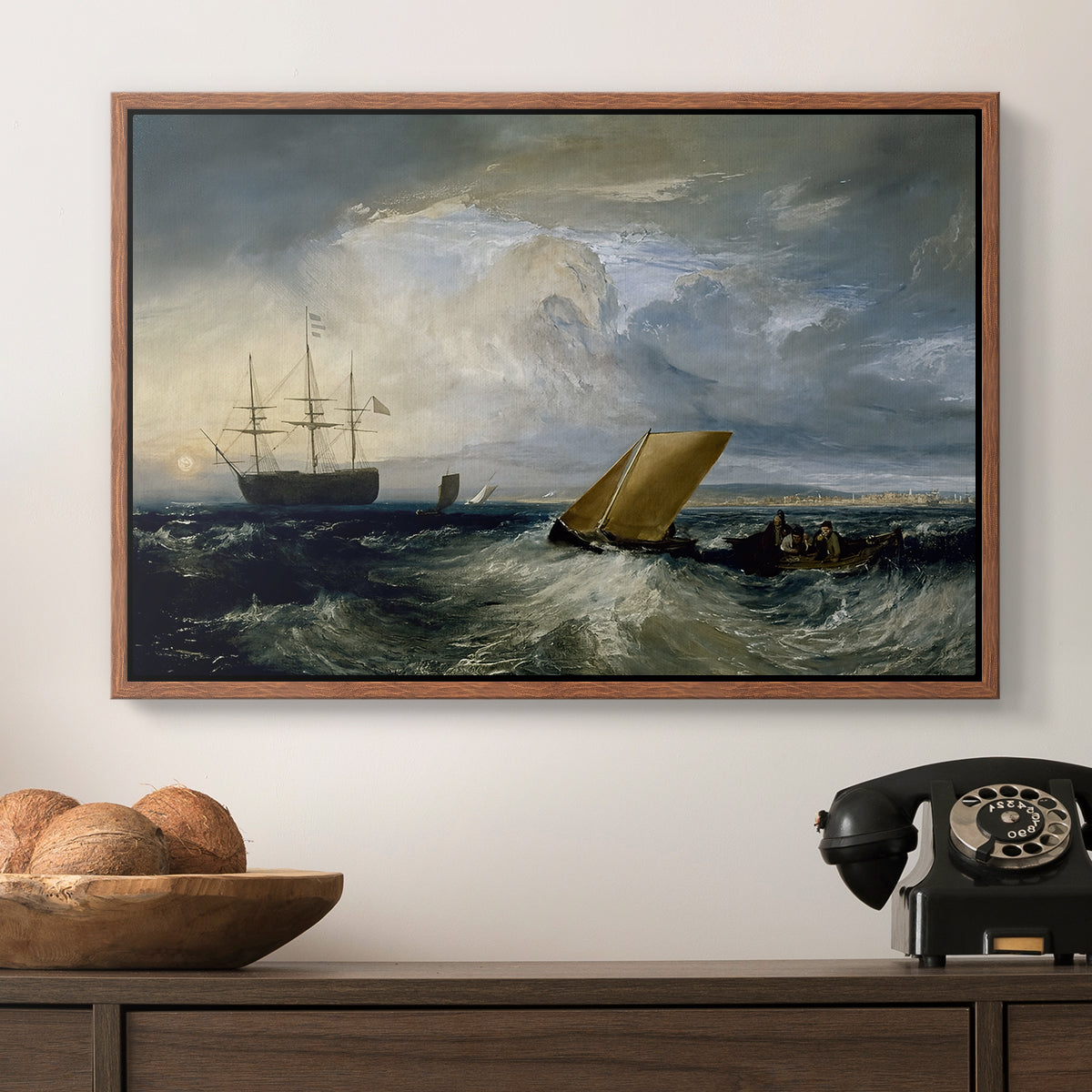 Sheerness as Seen from the Nore, 1808 - Floater Framed Canvas Print