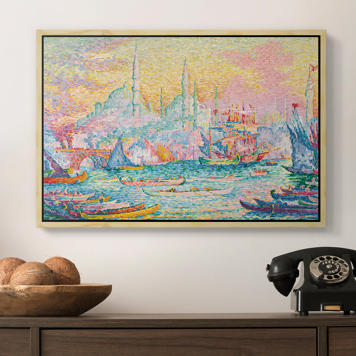The Golden Horn, Constantinople, 1907 - Floater Framed Canvas Print