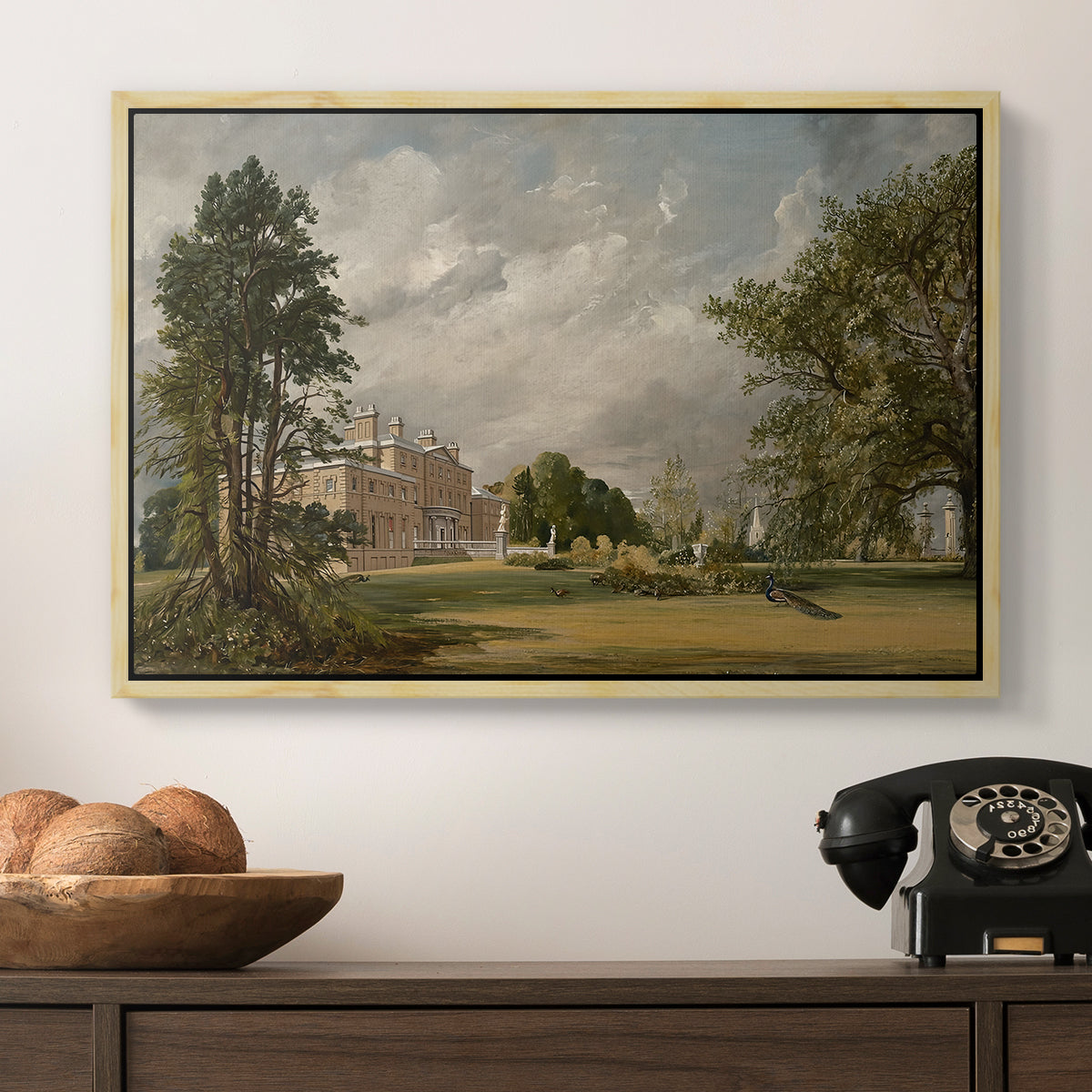 Malvern Hall, 1821 - Floater Framed Canvas Print