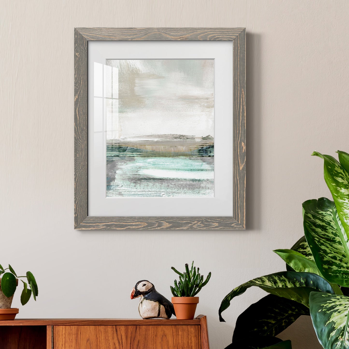 Summer Teal I - Premium Framed Print - Distressed Barnwood Frame - Ready to Hang