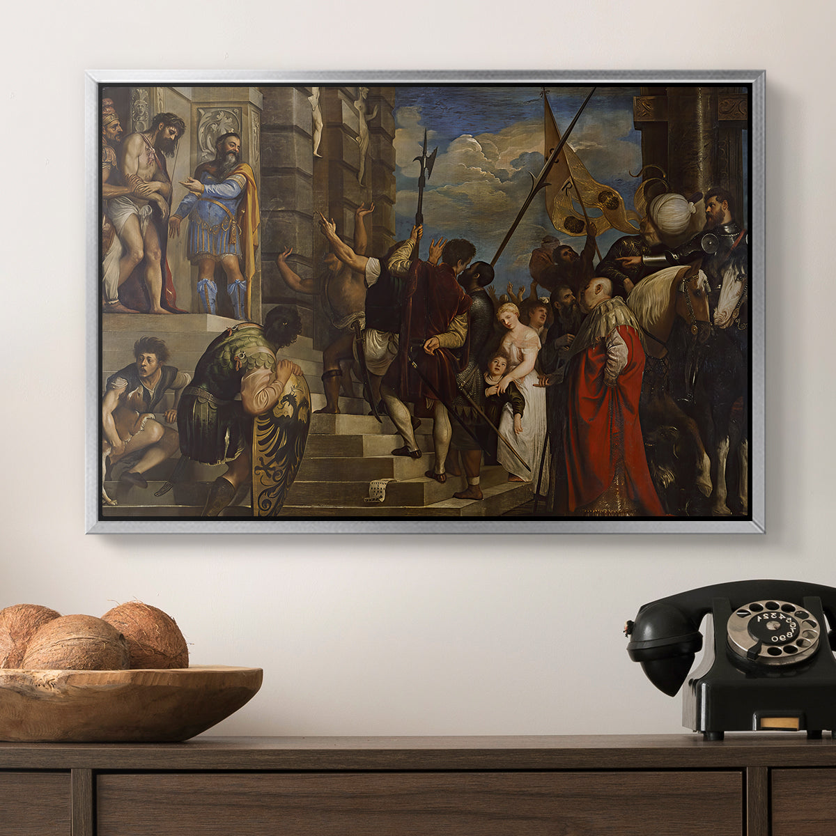 Ecce Homo, c. 1543 - Floater Framed Canvas Print