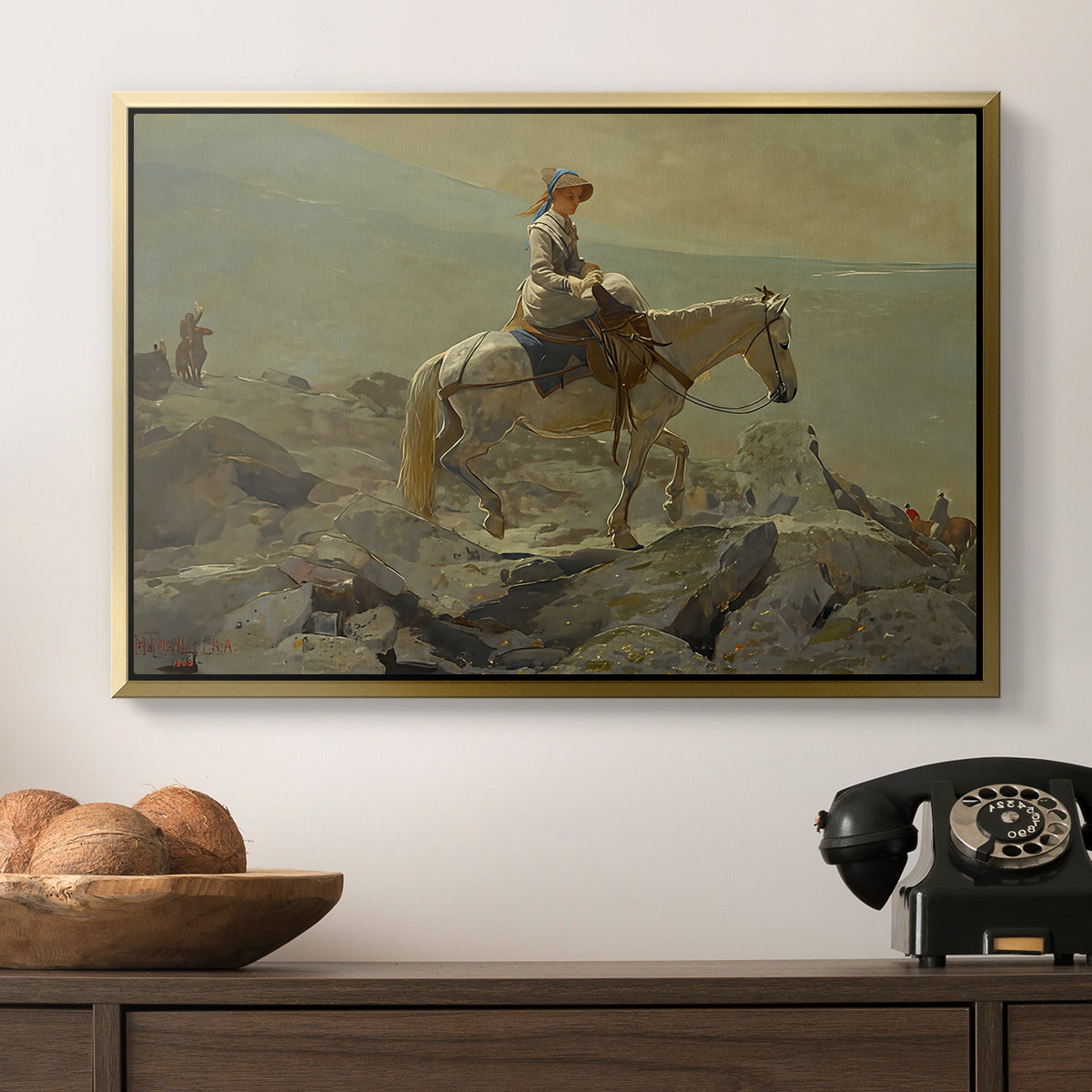 The Bridle Path, White Mountains, 1868 - Floater Framed Canvas Print
