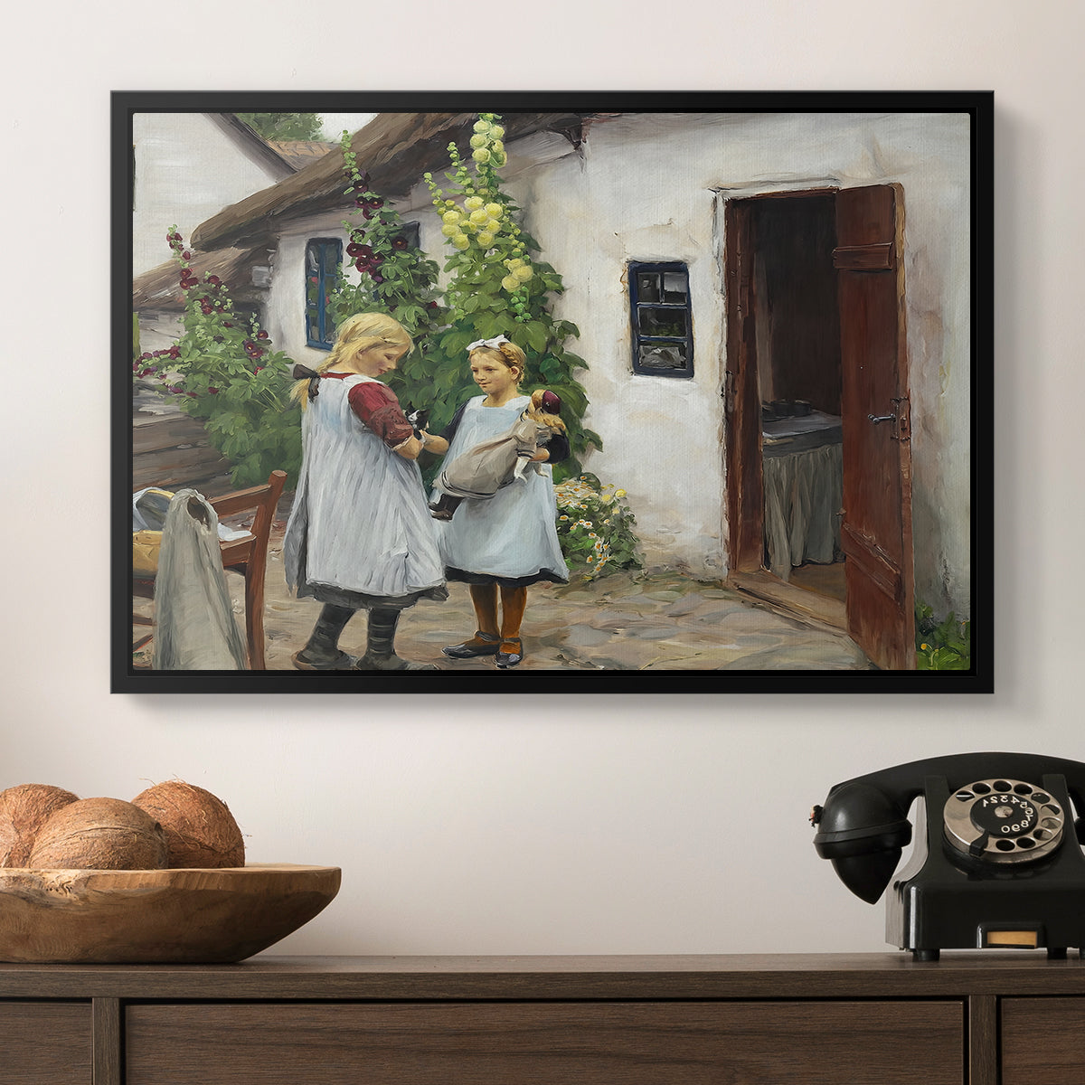 Have You Seen My Kitten?, 1914 - Floater Framed Canvas Print