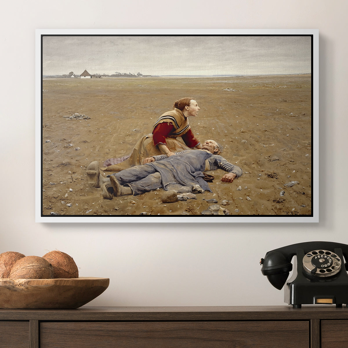 Worn Out (Udslidt), 1889 - Floater Framed Canvas Print