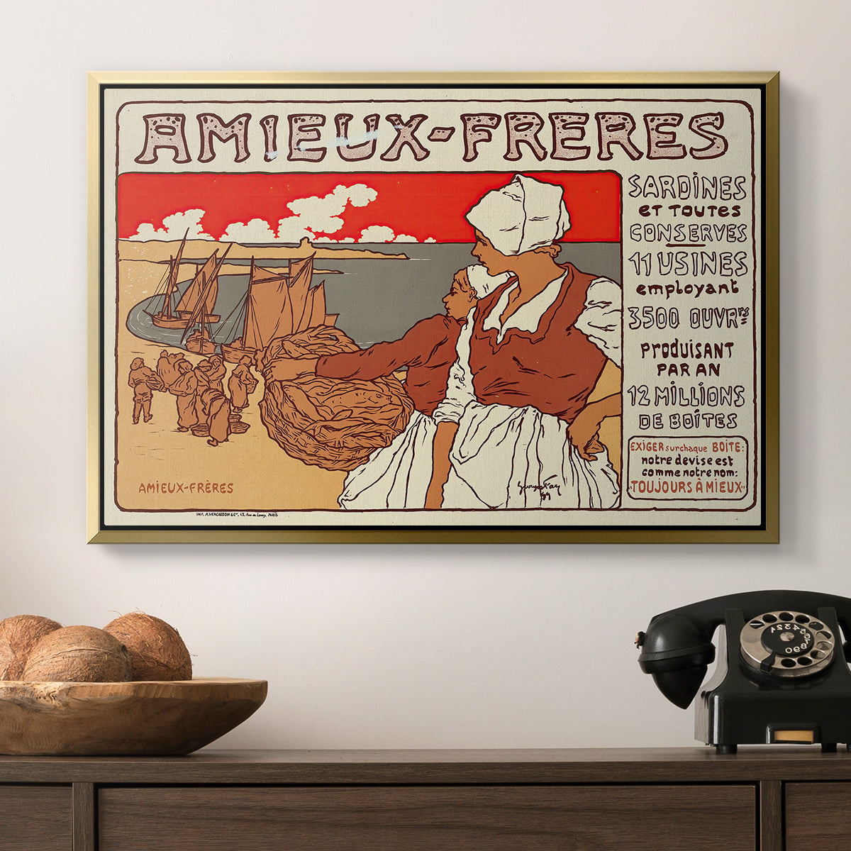 Amieux-Frères (Advertising Poster), 1899 - Floater Framed Canvas Print
