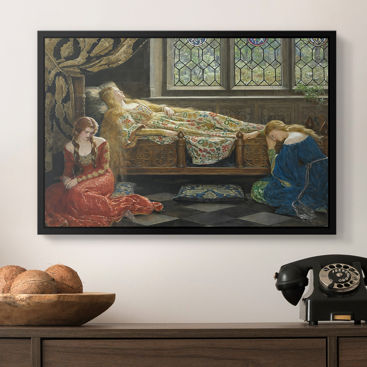 The Sleeping Beauty, 1921 - Floater Framed Canvas Print