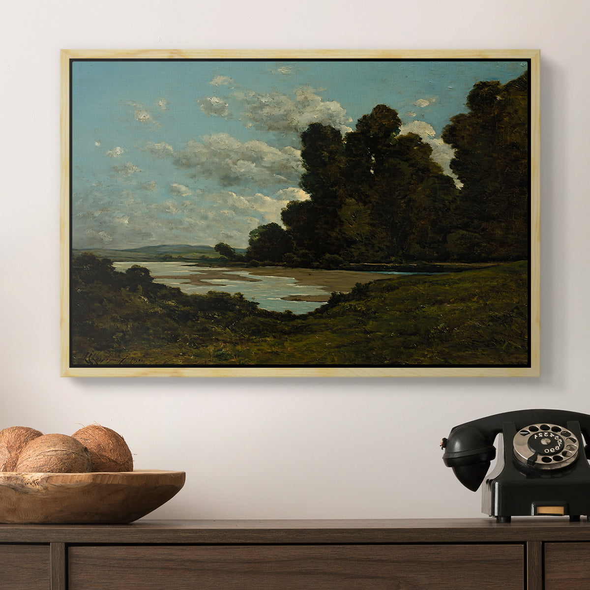 The River Loire at Nevers, 1901 - Floater Framed Canvas Print