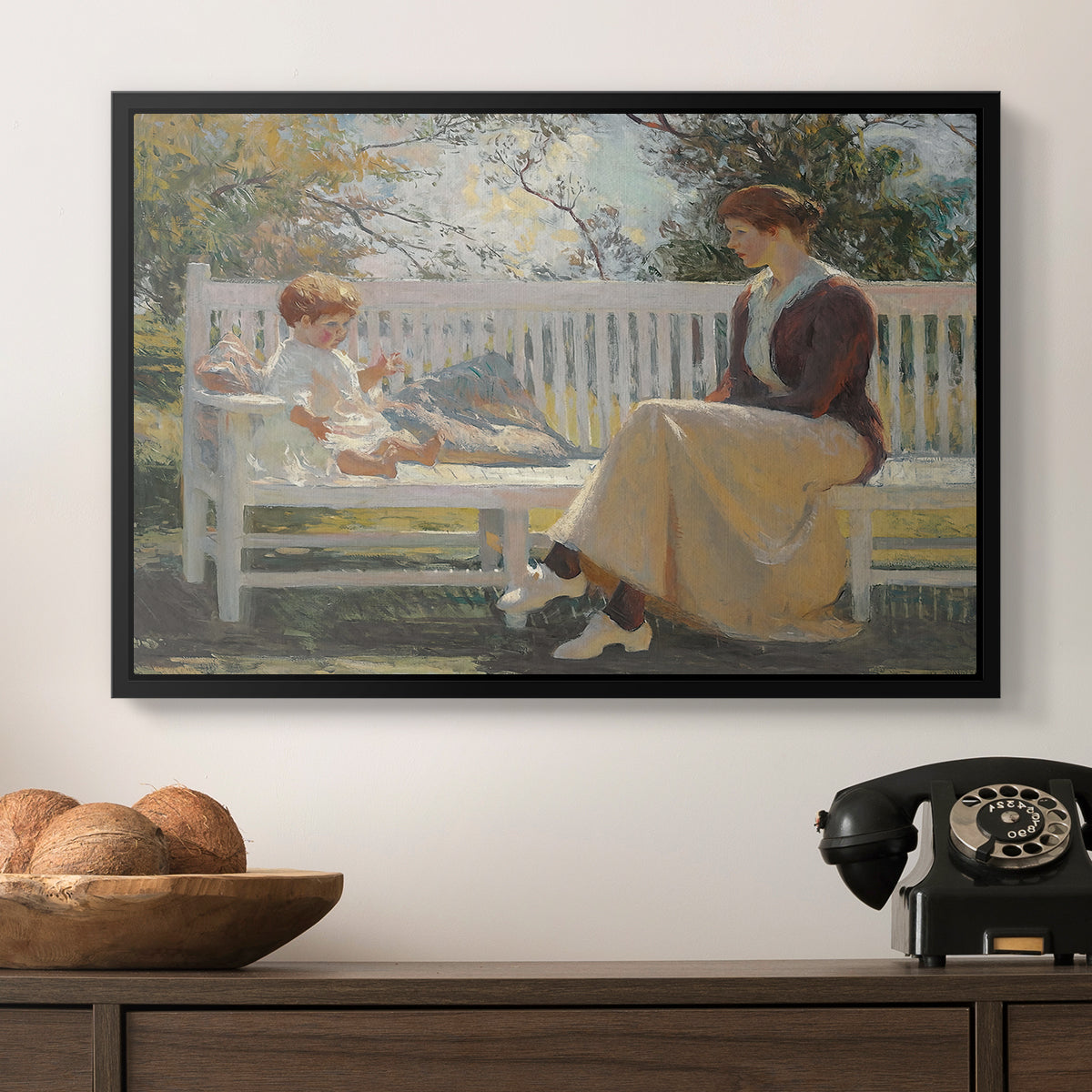 Eleanor and Benny, 1916 - Floater Framed Canvas Print
