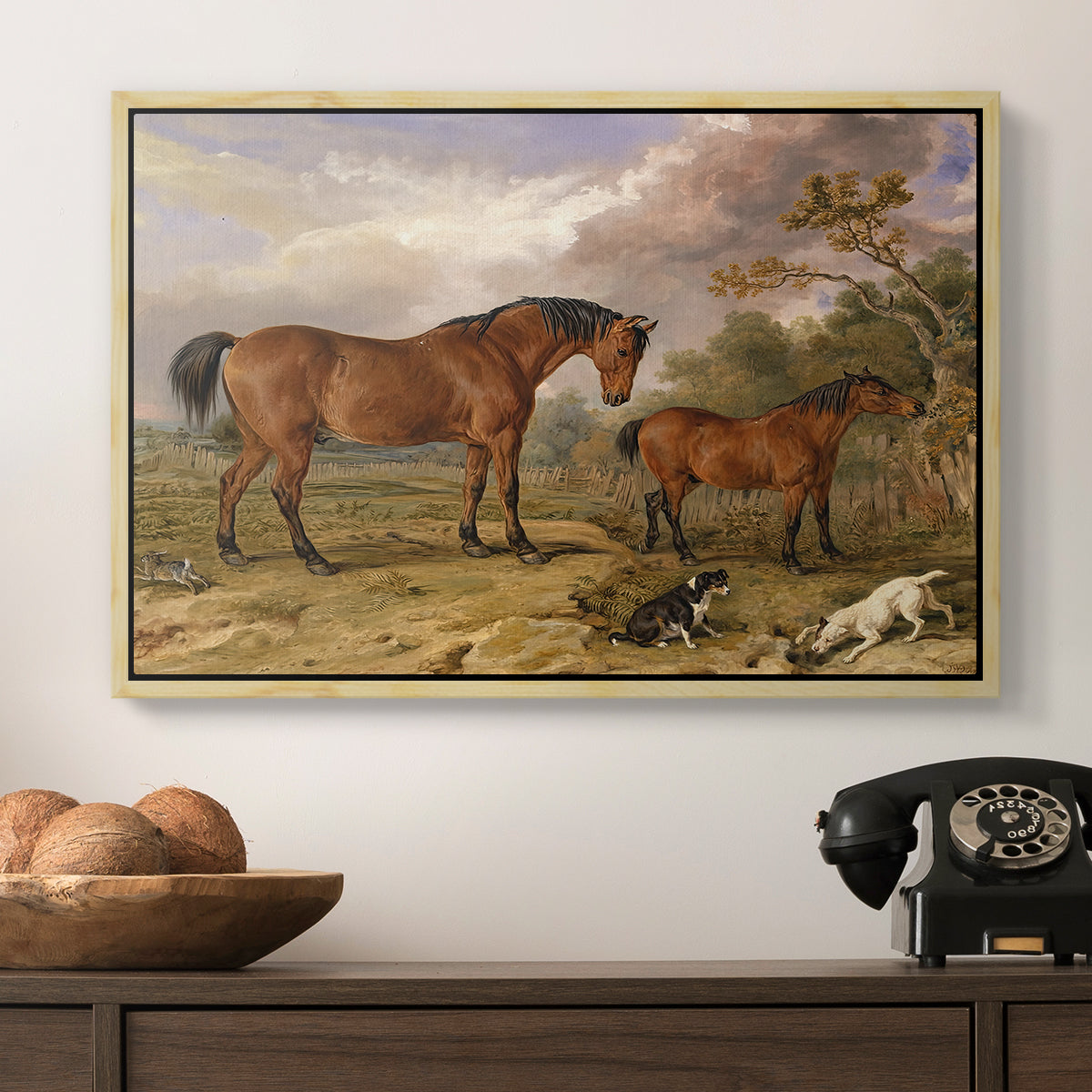 Portrait of Reformer, Blucher, Tory and Crib, Property of Rowland Alston, Esq., M.P., 1835 - Floater Framed Canvas Print
