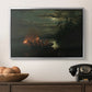 Spear Fishing on Lake Krøderen, 1851 - Floater Framed Canvas Print