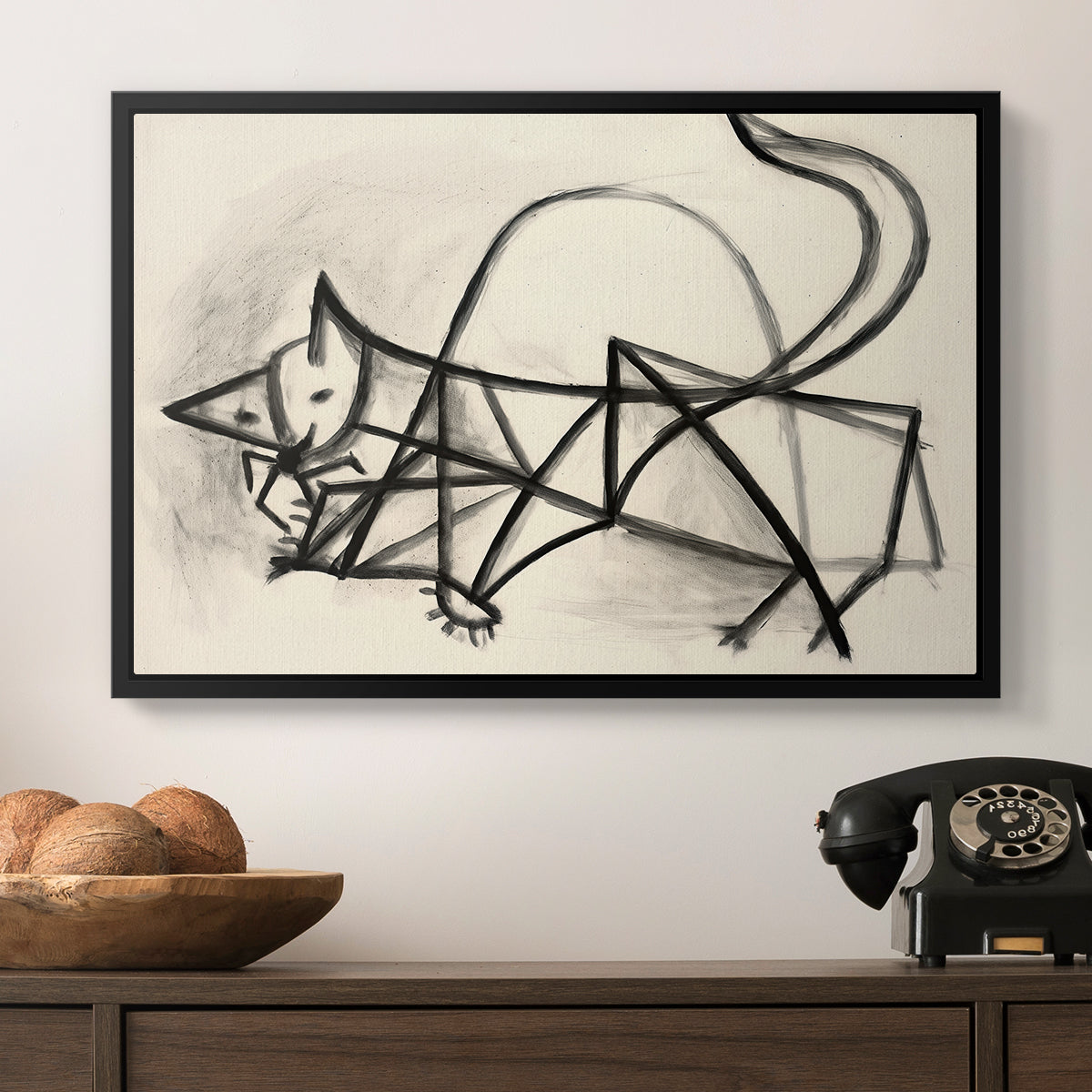 Study of a Cat (Étude de chat), 1946 - Floater Framed Canvas Print