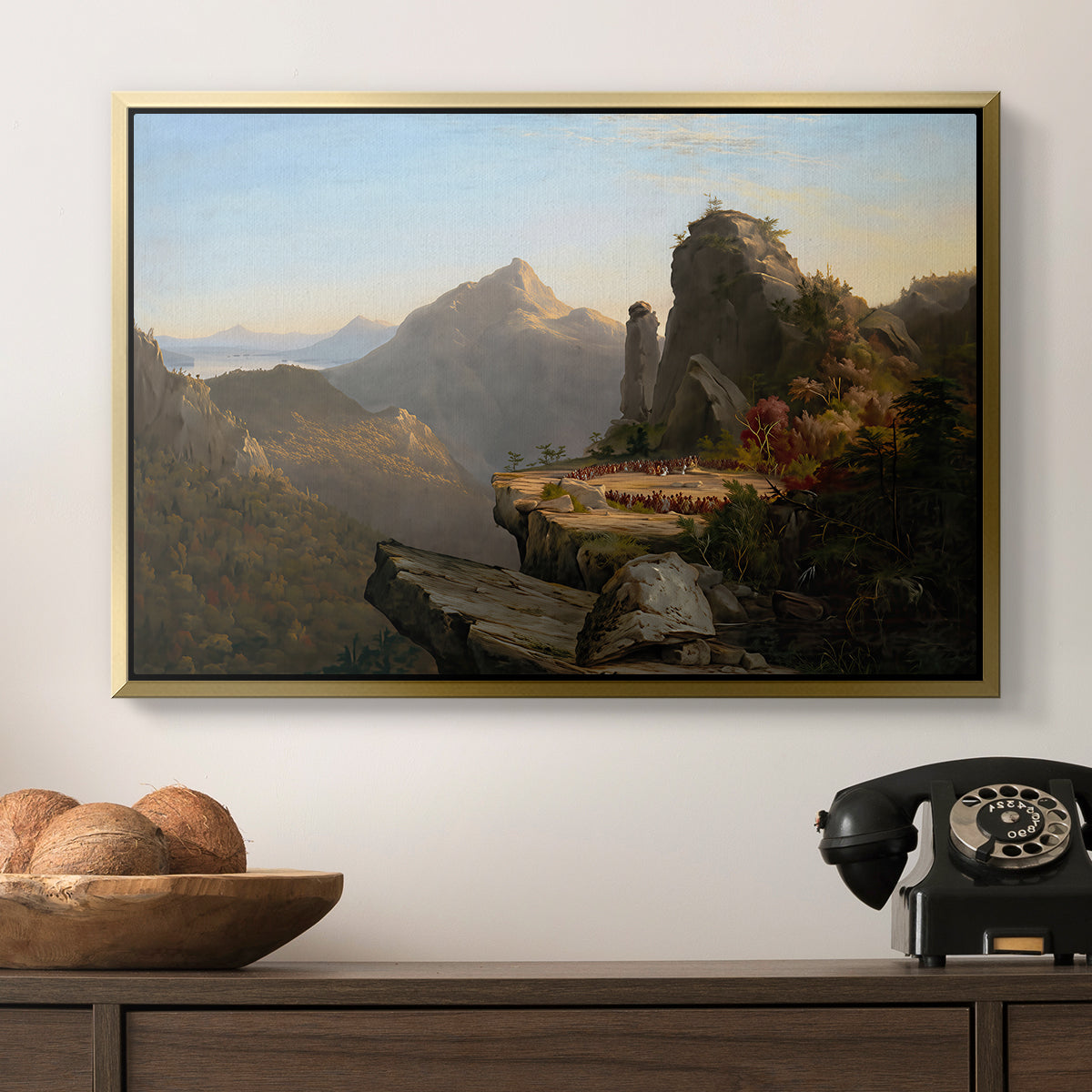 Scene from “The Last of the Mohicans”, 1827 - Floater Framed Canvas Print