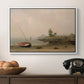 The Stranded Boat, 1863 - Floater Framed Canvas Print