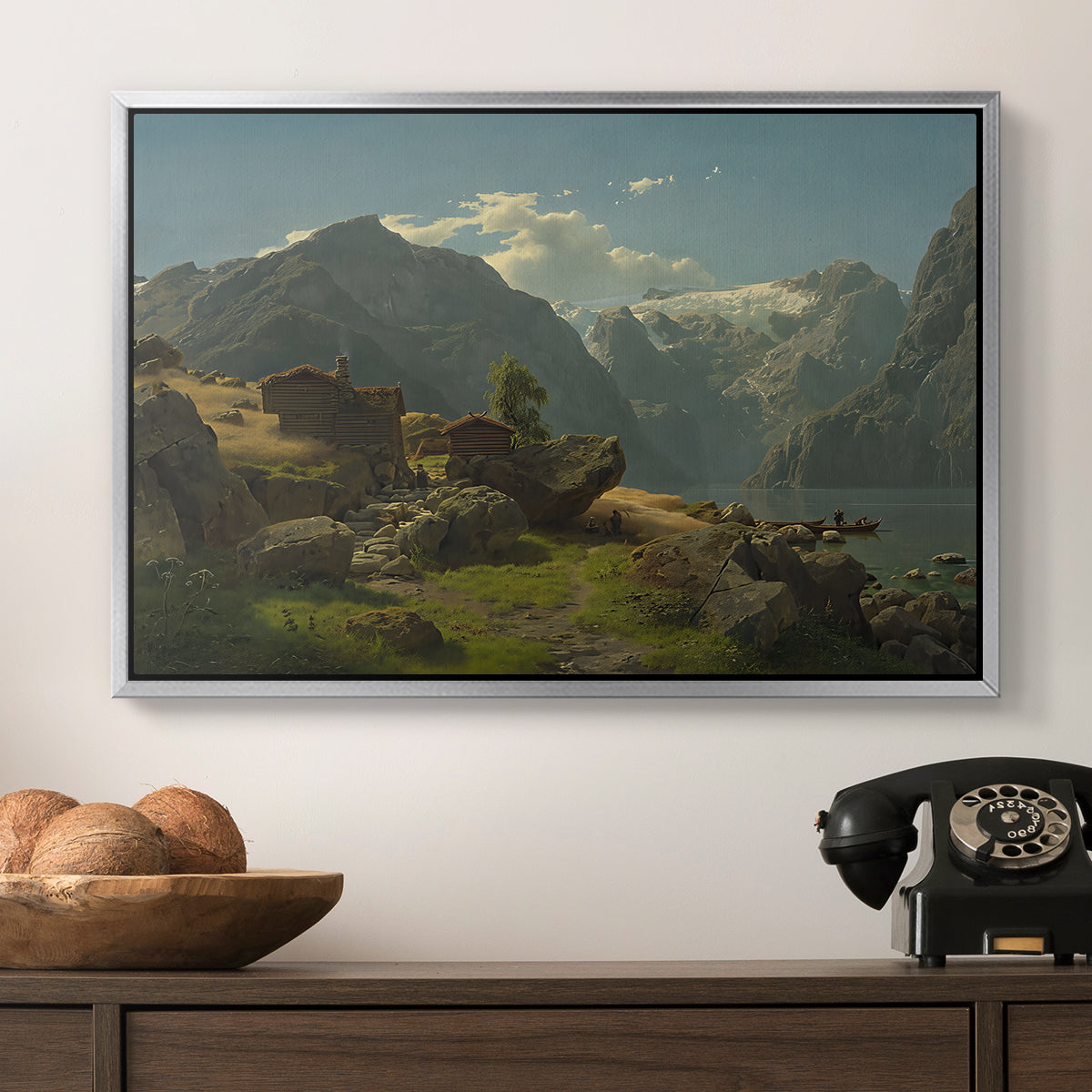 Balestrand, 1848 - Floater Framed Canvas Print