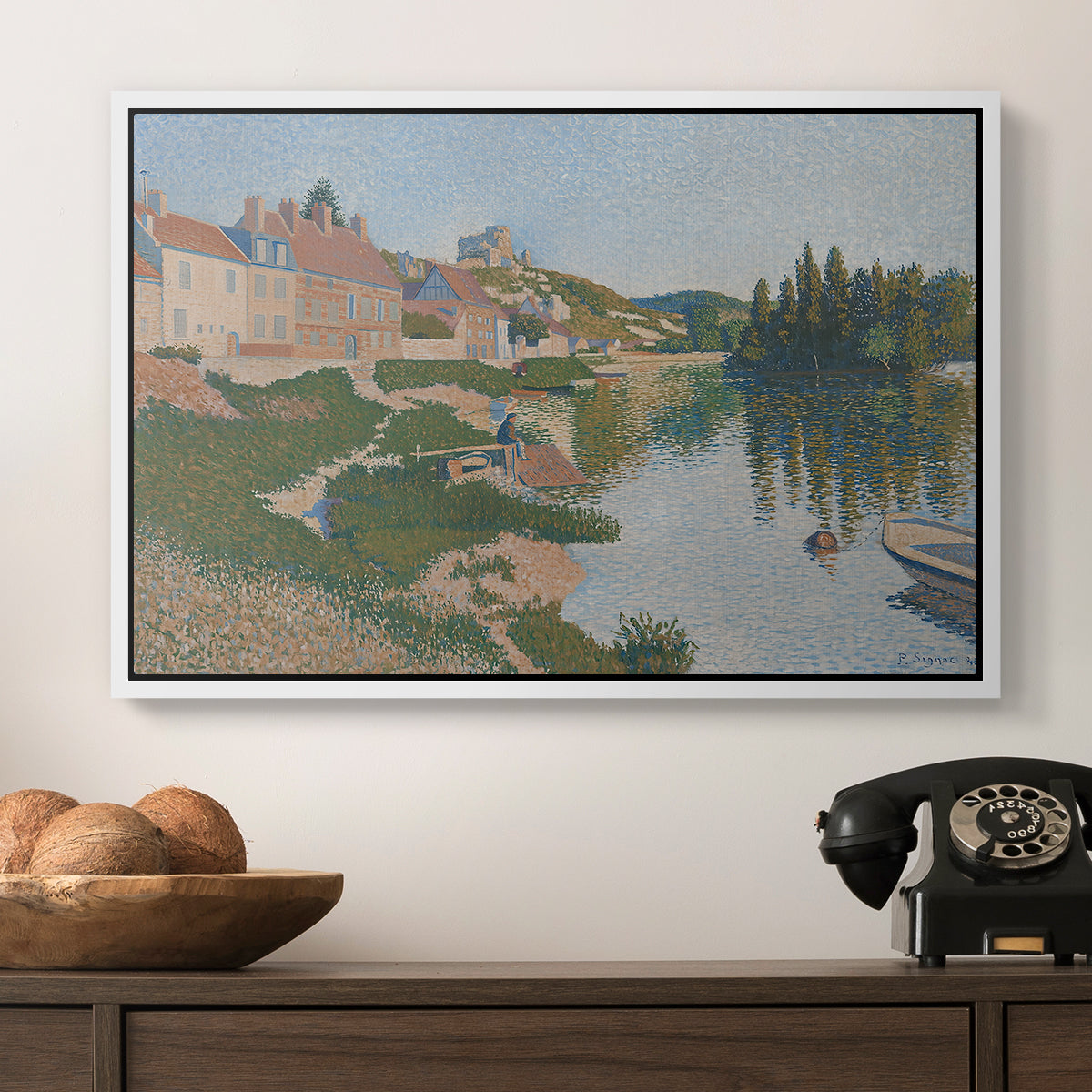 Les Andelys, Côte d'Aval, 1886 - Floater Framed Canvas Print
