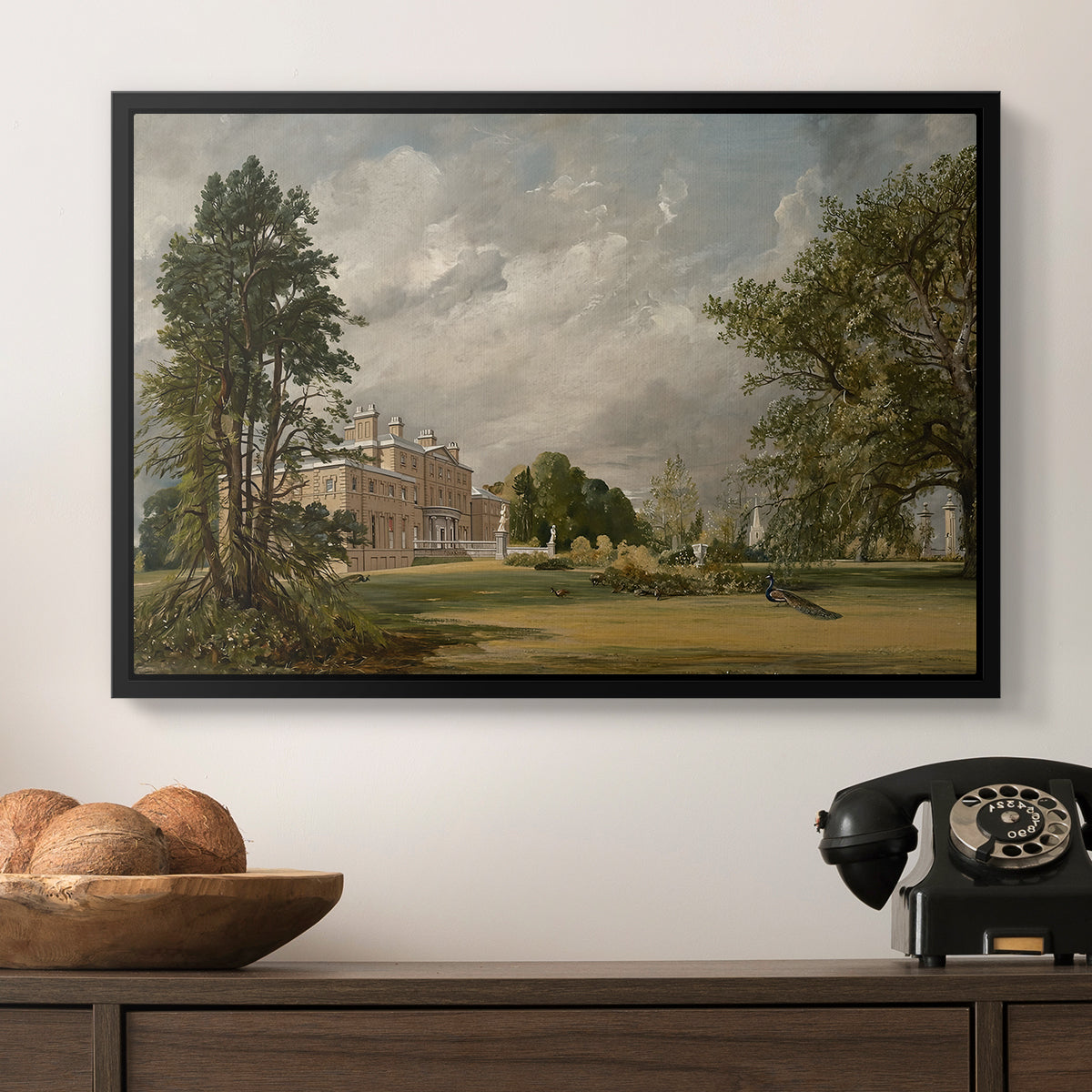 Malvern Hall, 1821 - Floater Framed Canvas Print