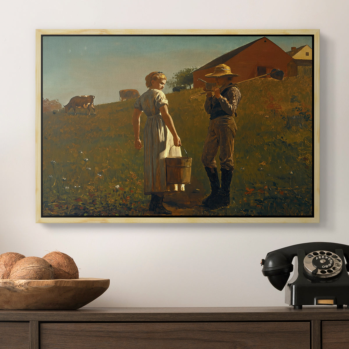 A Temperance Meeting, 1874 - Floater Framed Canvas Print