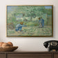 First Steps after Millet, 1890 - Floater Framed Canvas Print