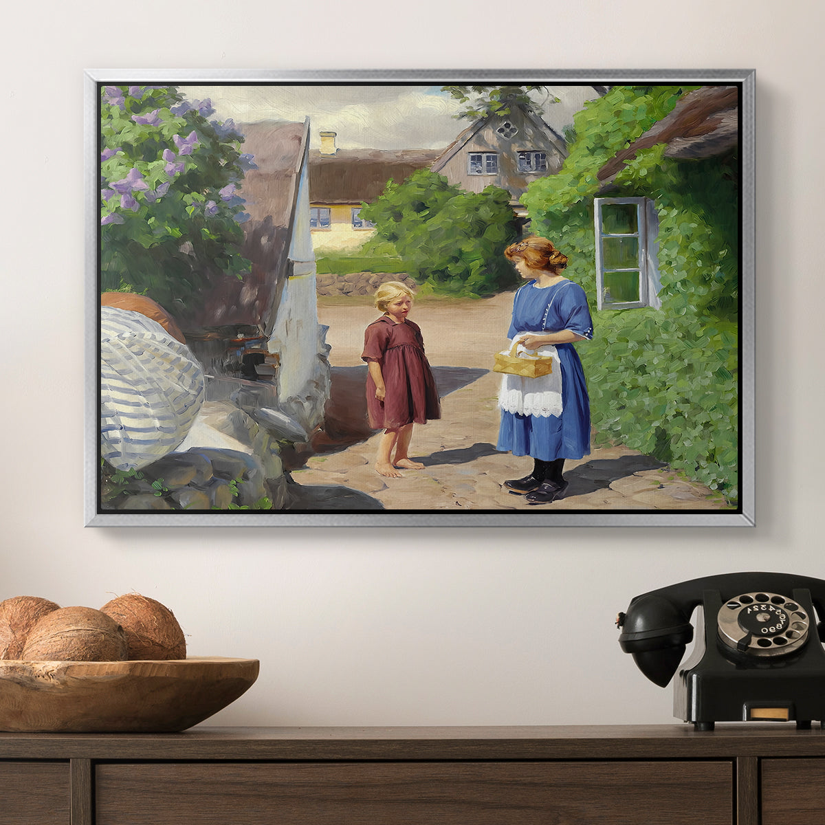 Summer Day in Jyllinge, 1922 - Floater Framed Canvas Print