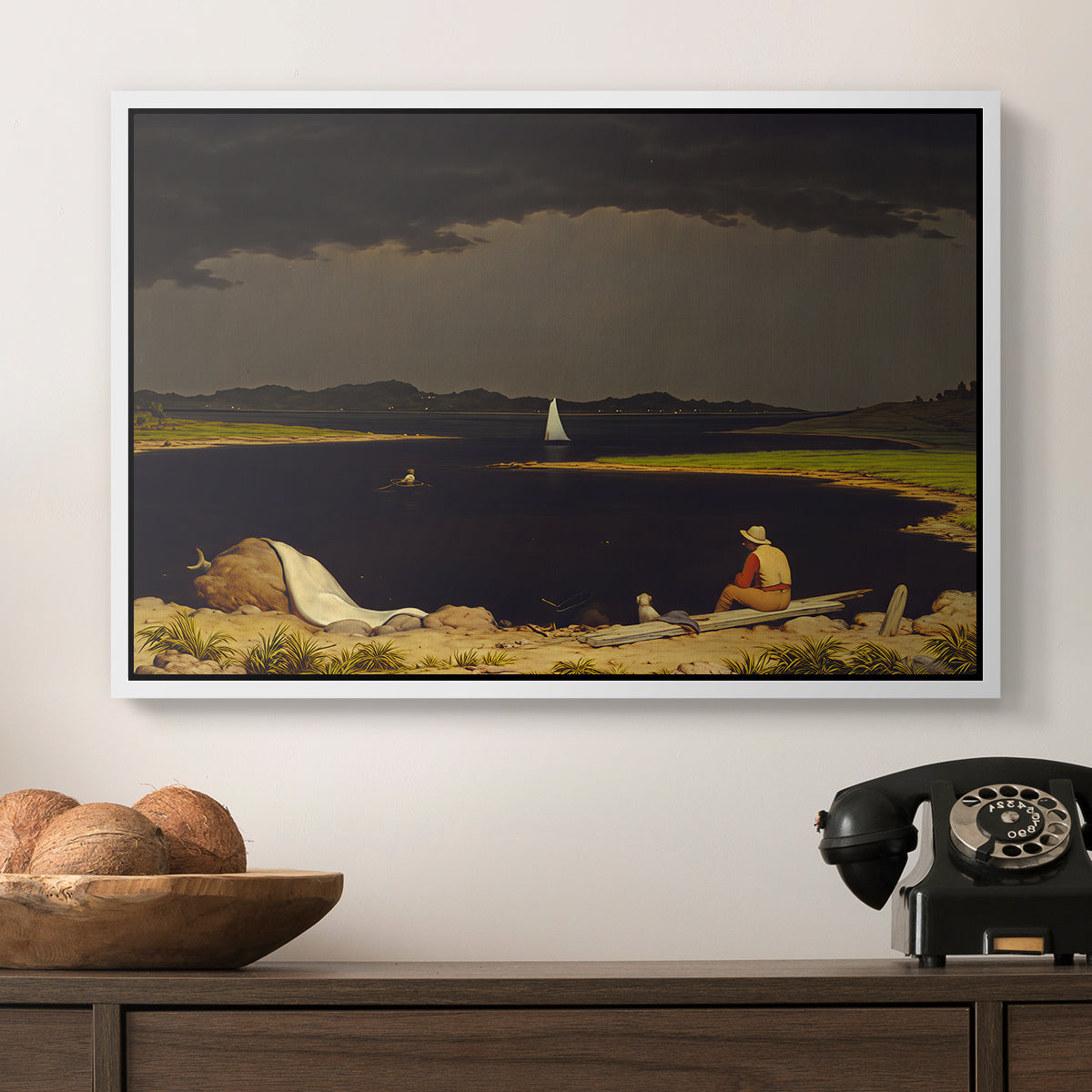 Approaching Thunder Storm, 1859 - Floater Framed Canvas Print
