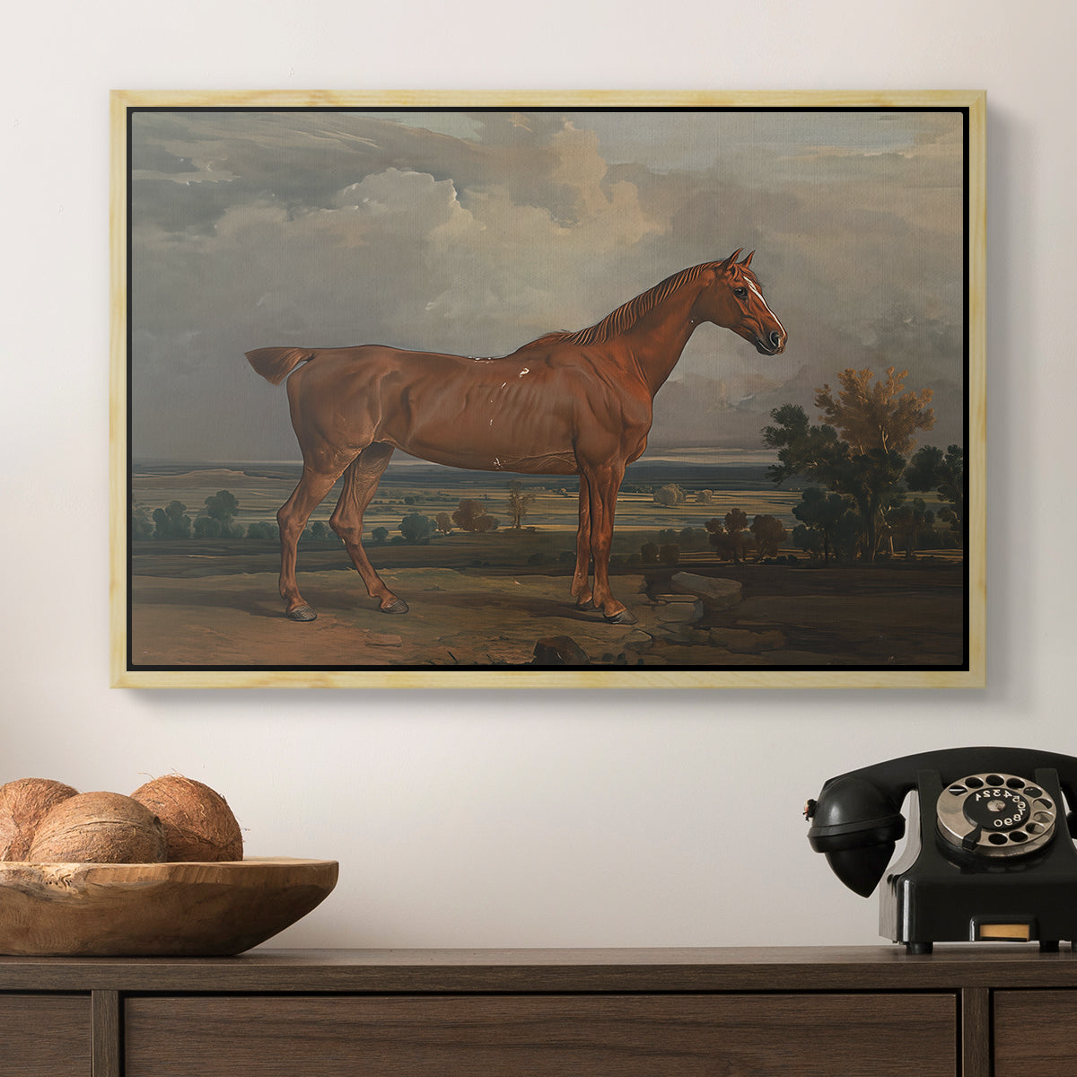 Hunter in a Landscape, 1810 - Floater Framed Canvas Print