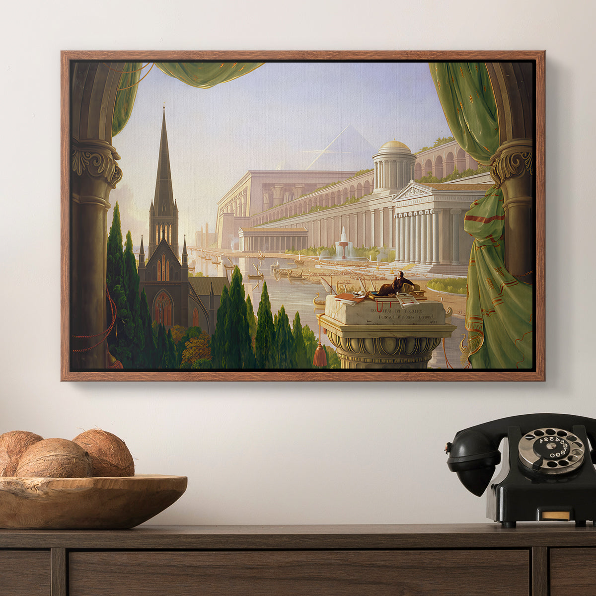The Architect's Dream, 1840 - Floater Framed Canvas Print