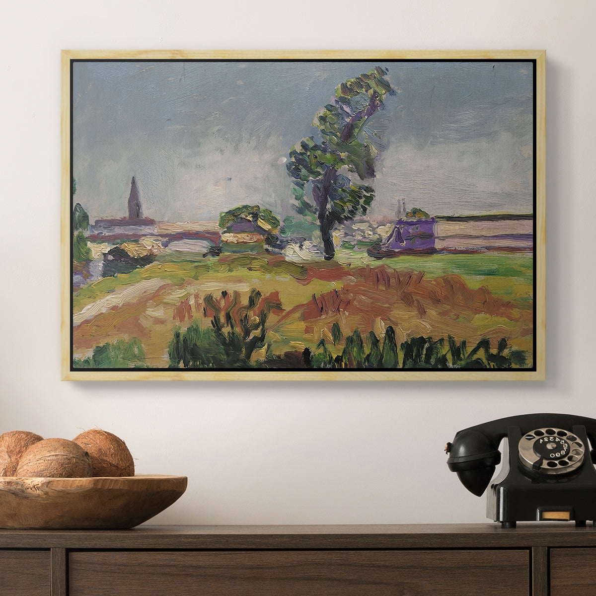 Landscape Around Toulouse, The Bridge of the Young Ladies, 1898 - Floater Framed Canvas Print
