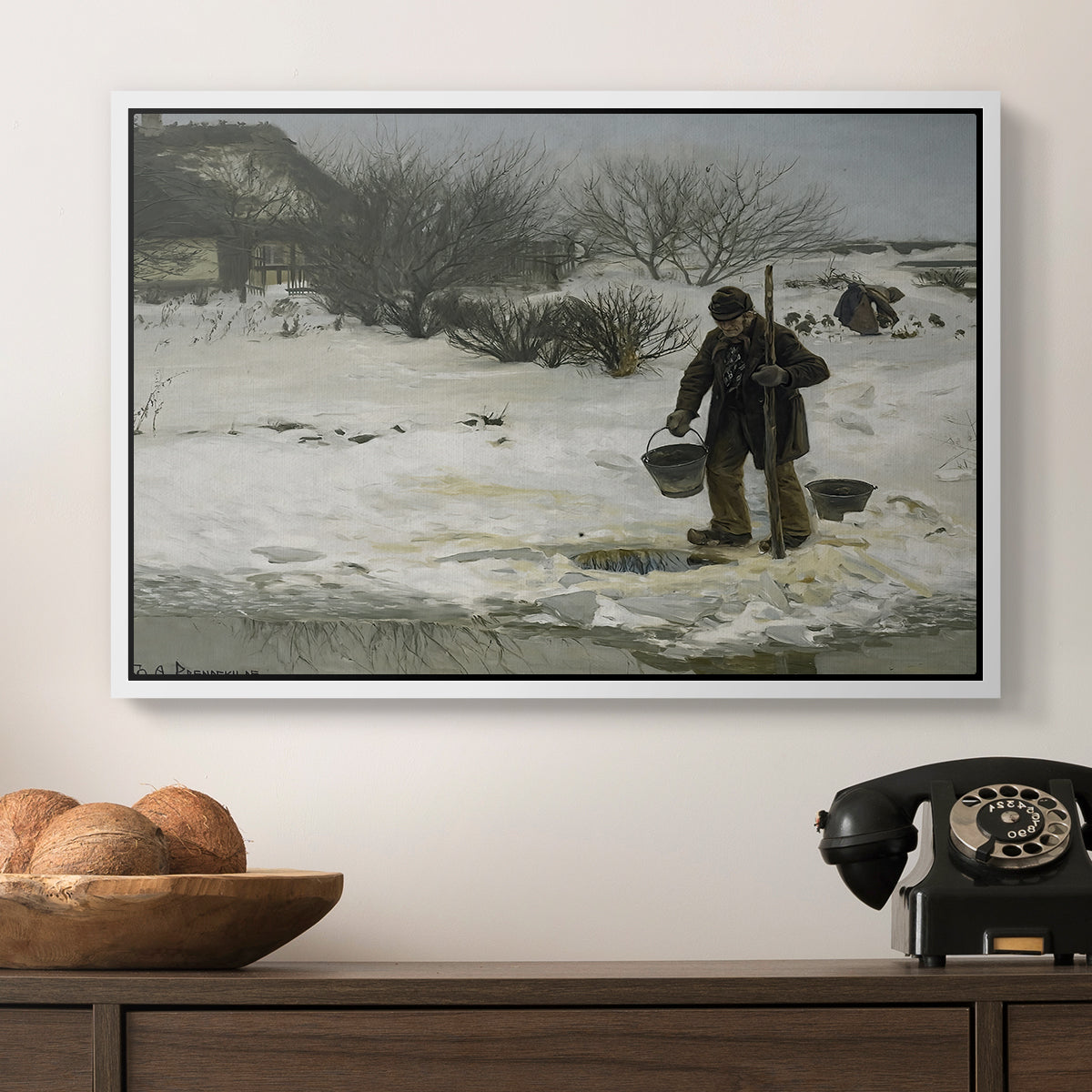 Tøsne, 1895 - Floater Framed Canvas Print