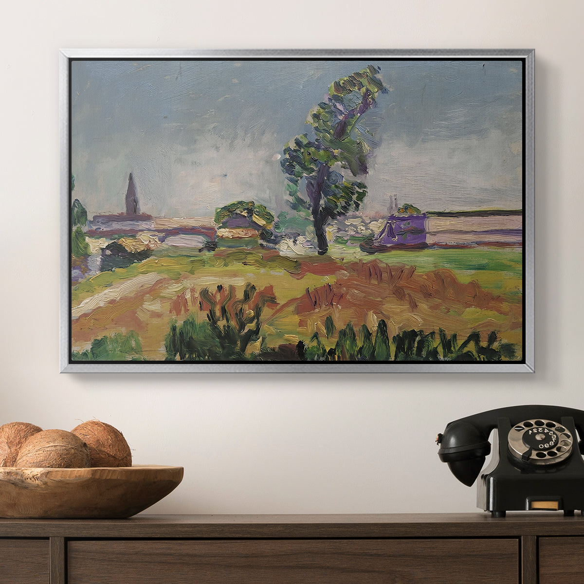Landscape Around Toulouse, The Bridge of the Young Ladies, 1898 - Floater Framed Canvas Print