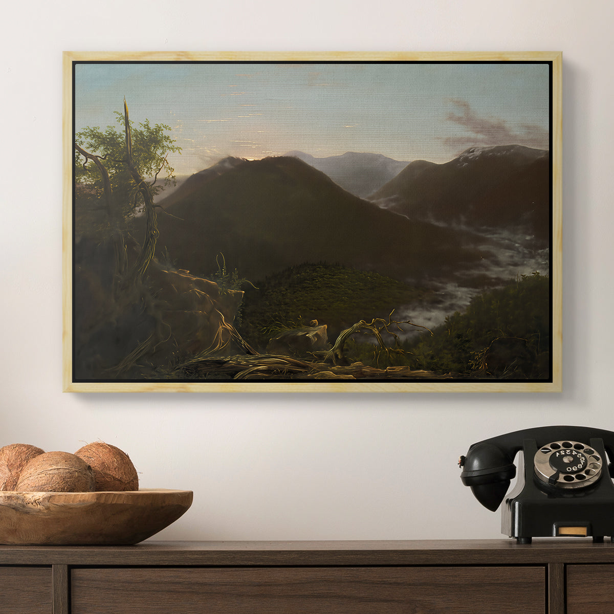 Sunrise in the Catskill Mountains, 1826 - Floater Framed Canvas Print