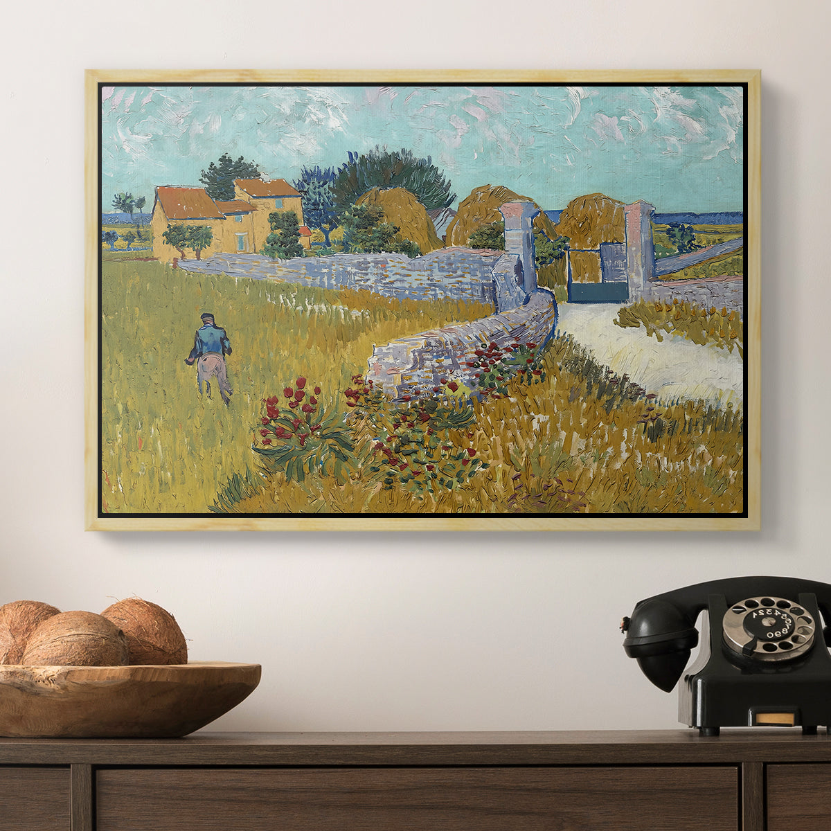 Farmhouse in Provence, 1888 - Floater Framed Canvas Print