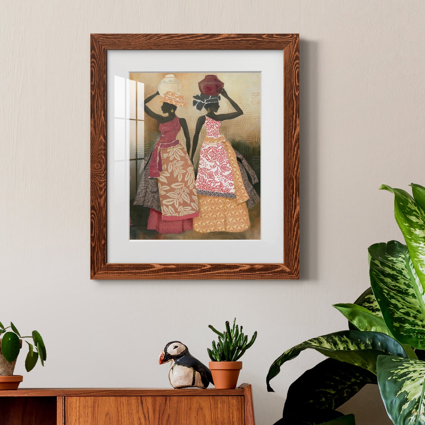 Village Women II - Premium Framed Print - Distressed Barnwood Frame - Ready to Hang