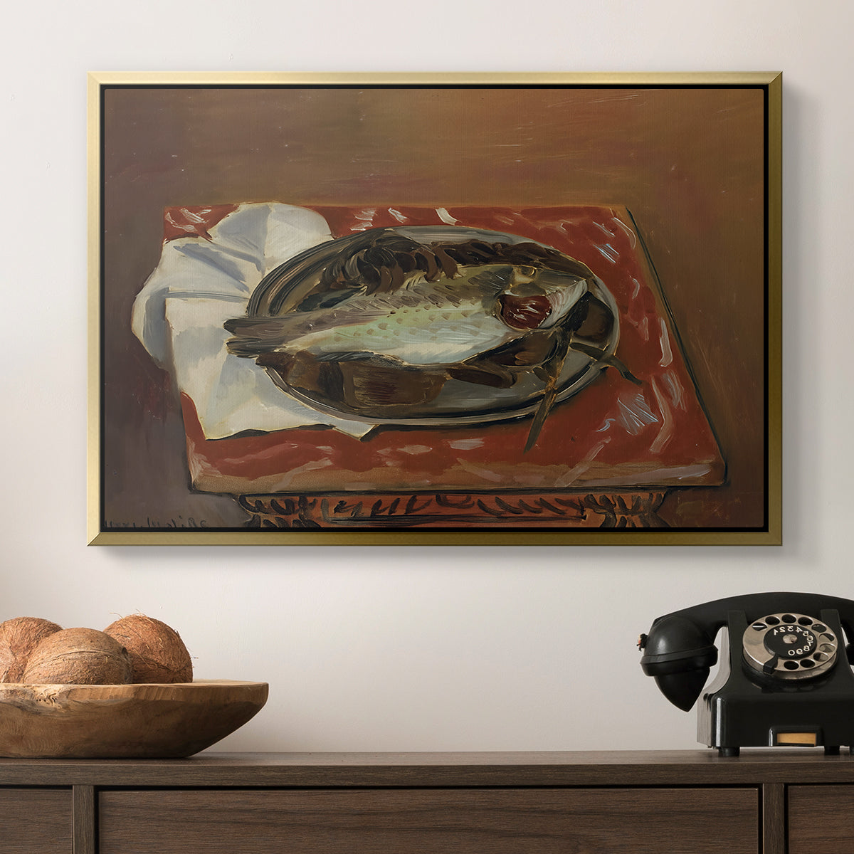Still Life with Bream (Nature morte à la daurade), 1920 - Floater Framed Canvas Print