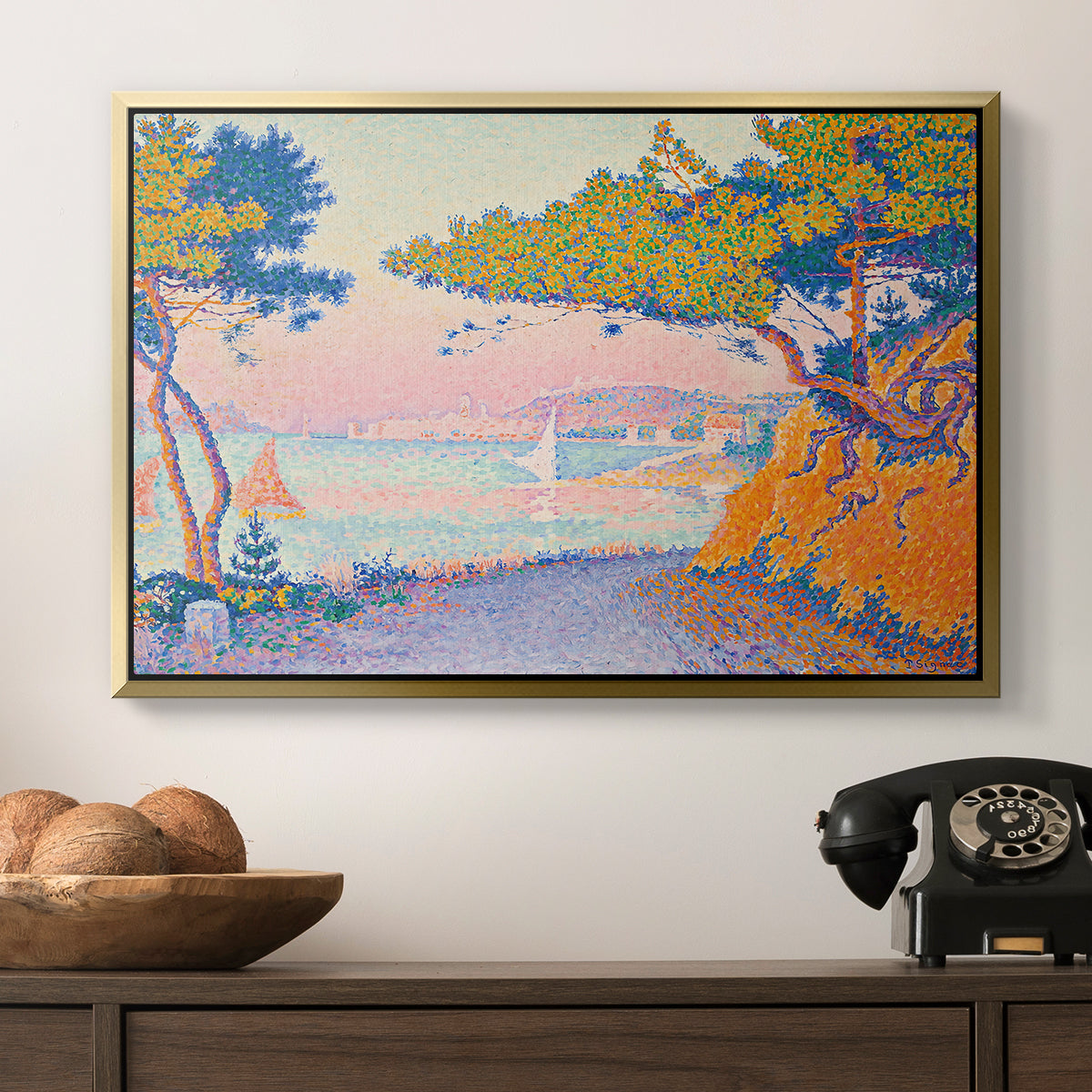 Golfe Juan, 1896 - Floater Framed Canvas Print