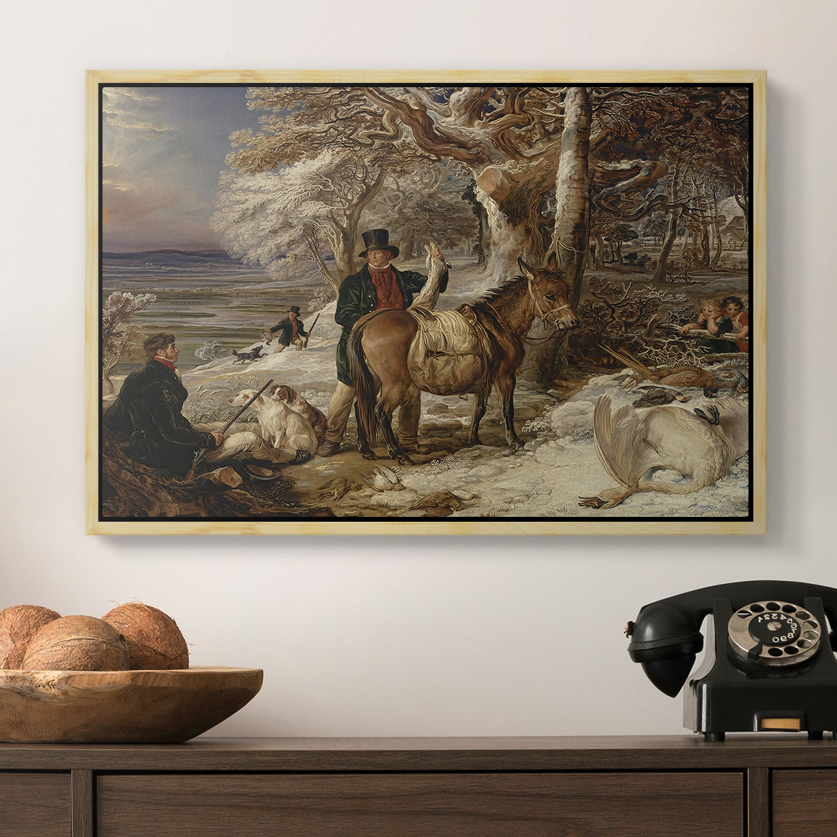 The Day's Sport, 1826 - Floater Framed Canvas Print