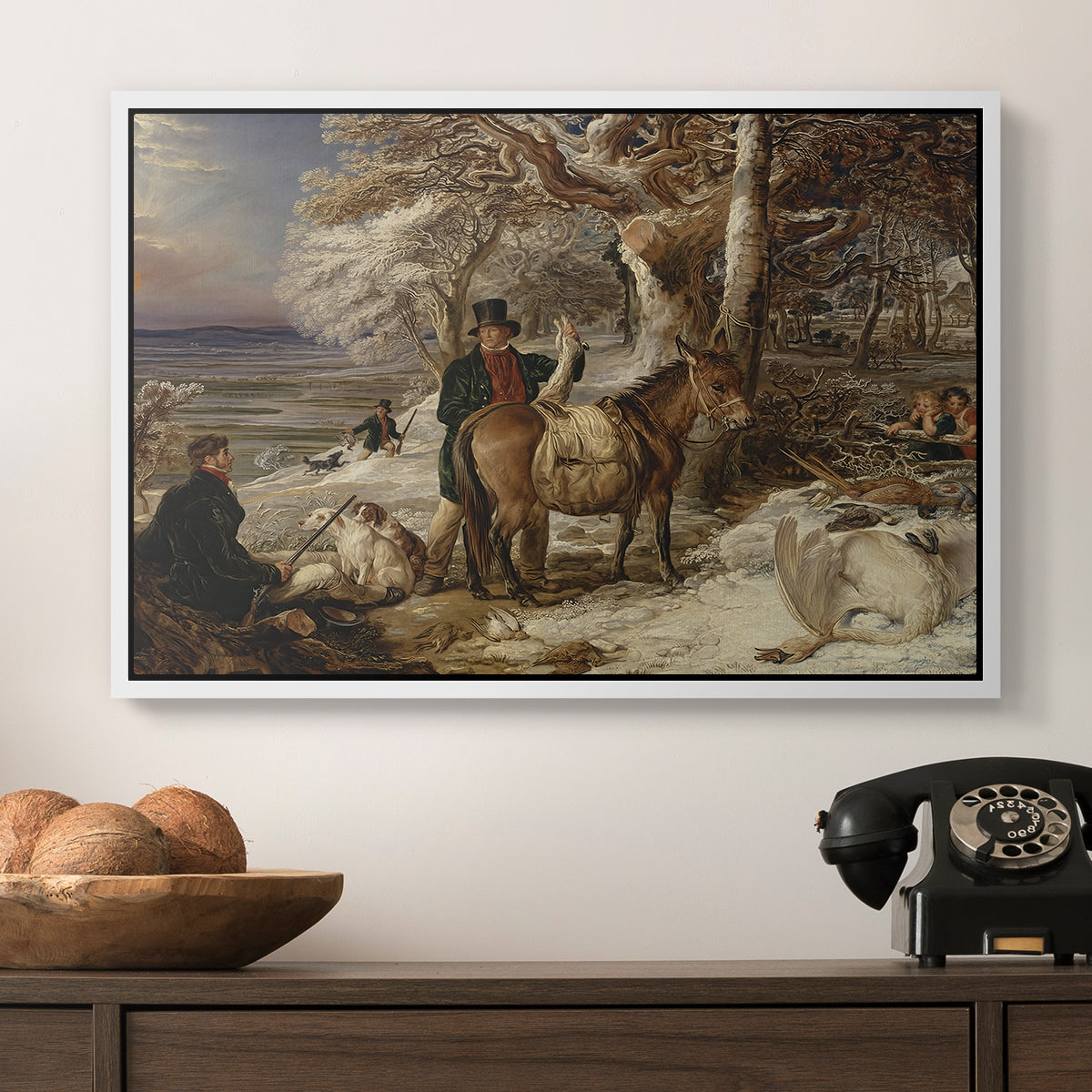 The Day's Sport, 1826 - Floater Framed Canvas Print