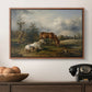 Two Horses on the Pasture, c. 1825 - Floater Framed Canvas Print