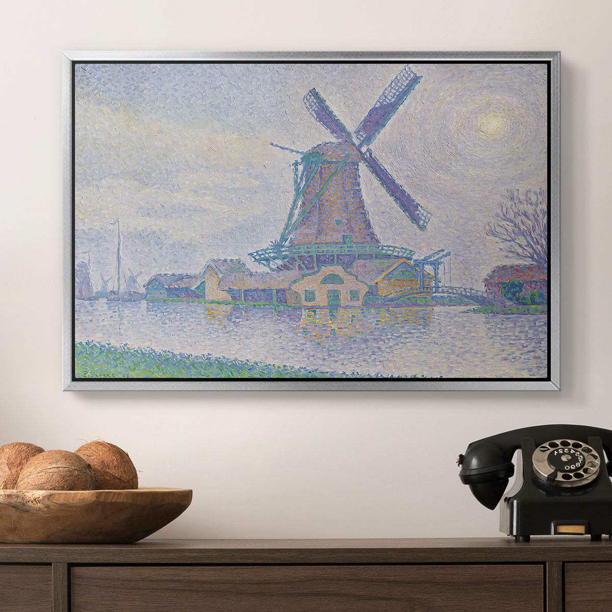 Mill of Edam (Moulin d'Edam), 1896 - Floater Framed Canvas Print