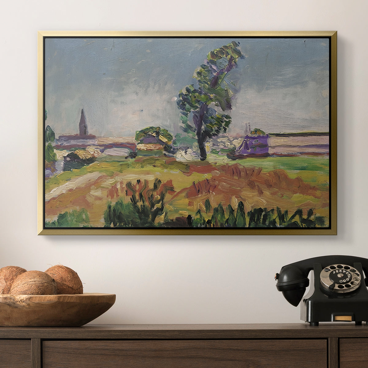 Landscape Around Toulouse, The Bridge of the Young Ladies, 1898 - Floater Framed Canvas Print