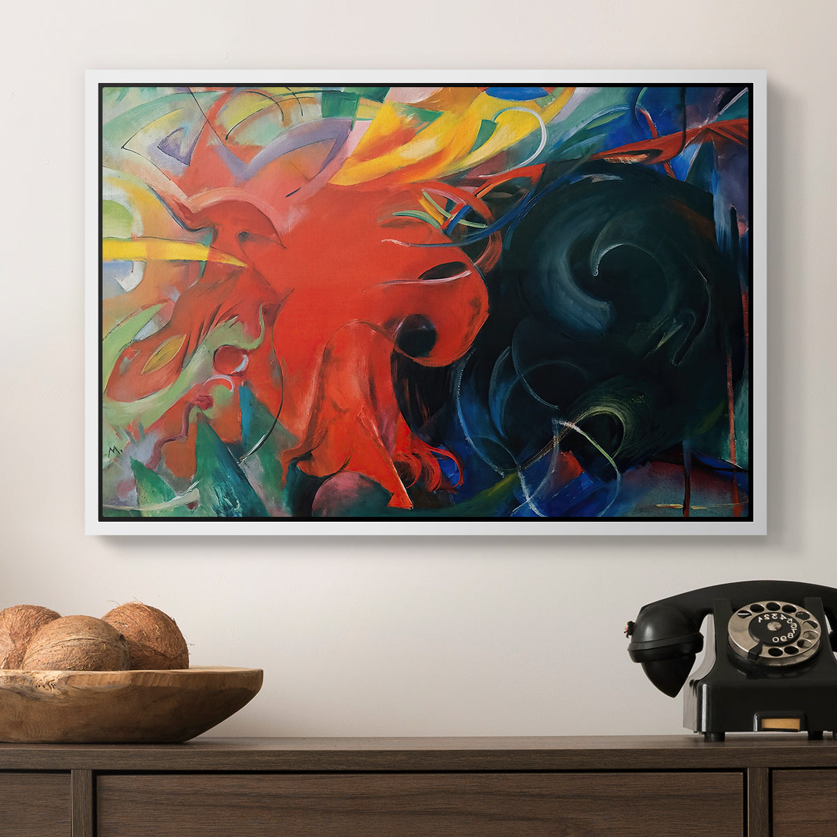 Fighting Forms, 1914 - Floater Framed Canvas Print