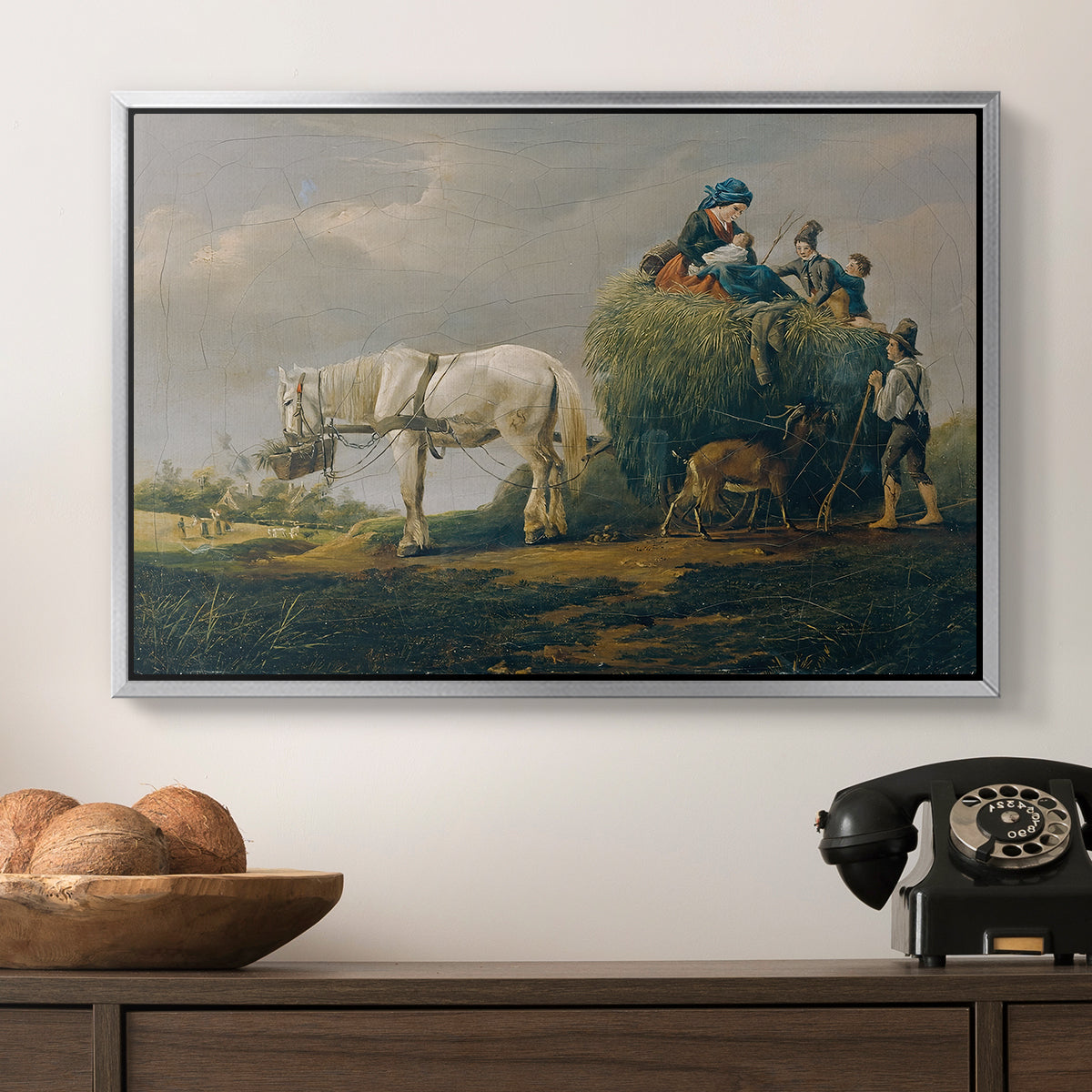 The Hay Wagon (Der Heuwagen), 1824 - Floater Framed Canvas Print