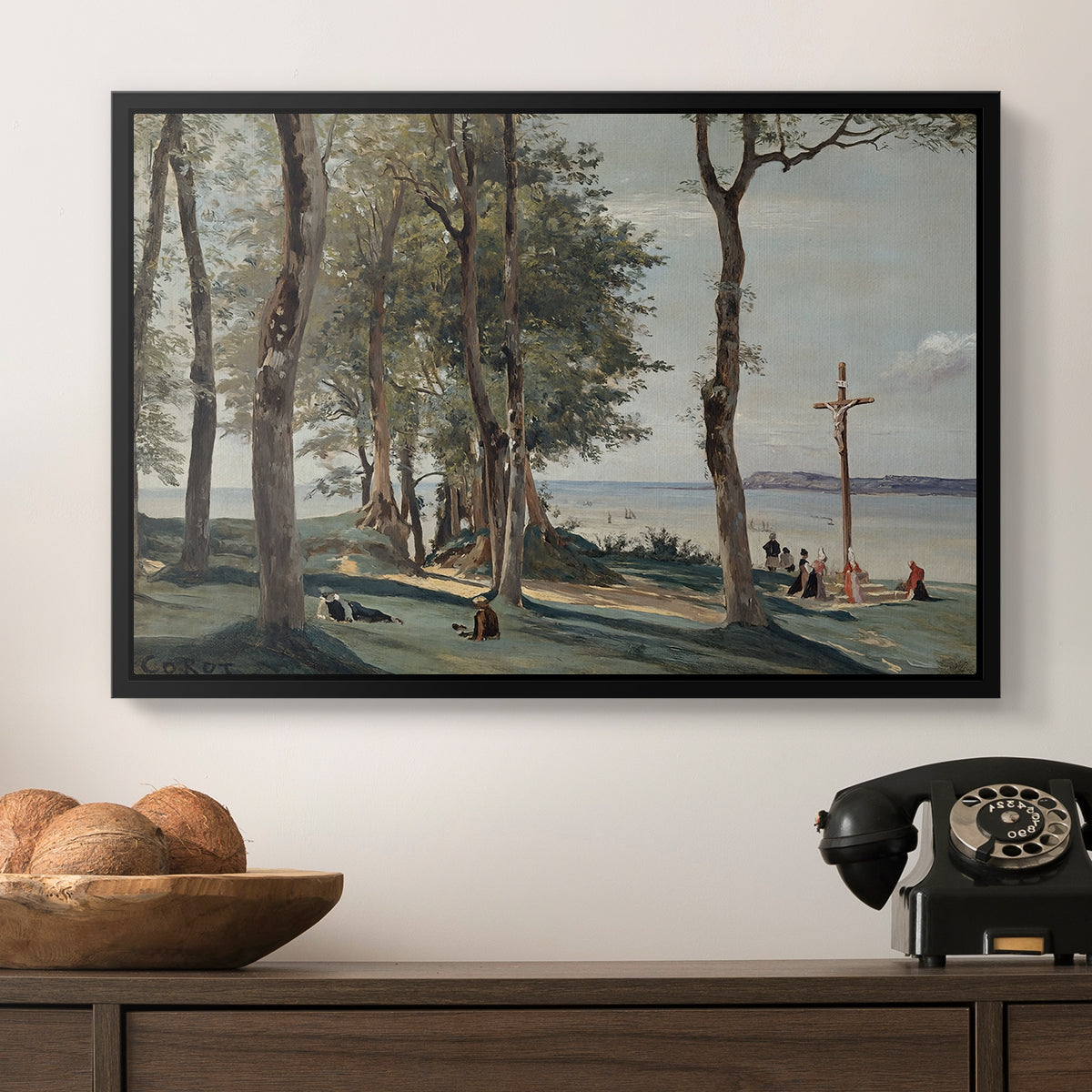 A Calvary on the Cote de Grace, c. 1829 - Floater Framed Canvas Print
